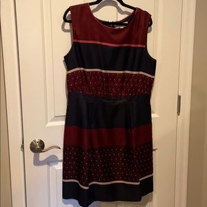 Navy and Maroon dress from Loft